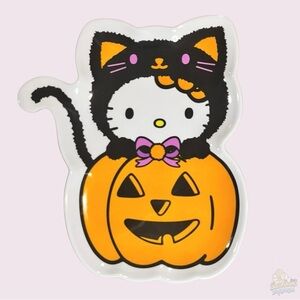 Hello Kitty Black Cat with Pumpkin Plate – Sanrio Halloween Melamine​